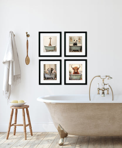 bathroom joy framed wall art