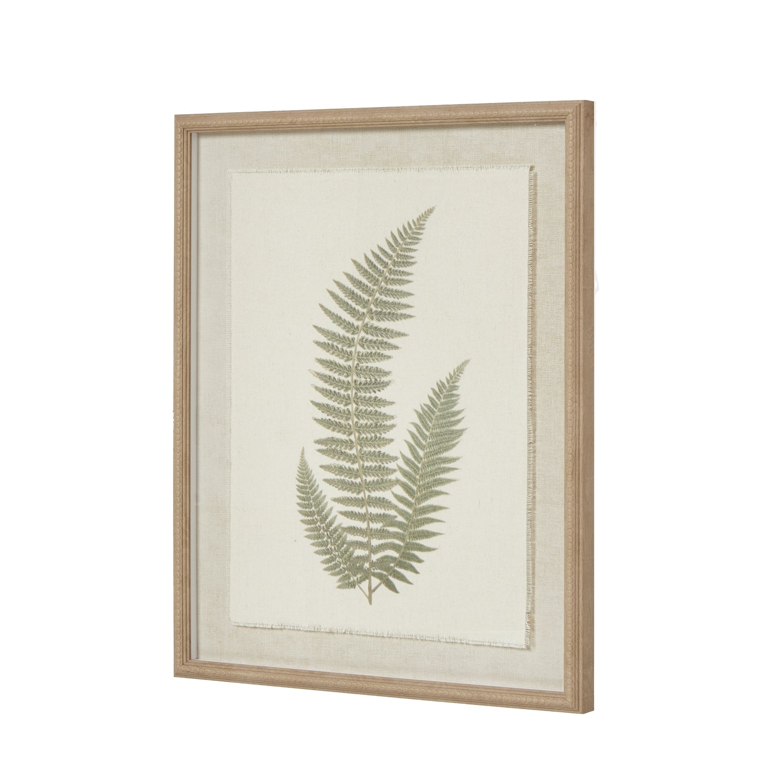 up close of fern framed wall art
