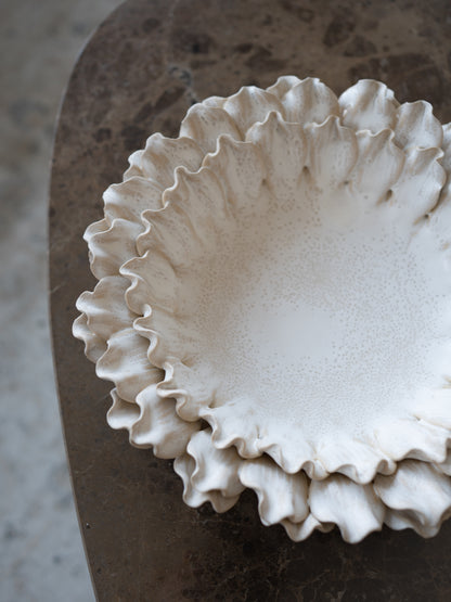 handmade ceramic petal decorative bowl