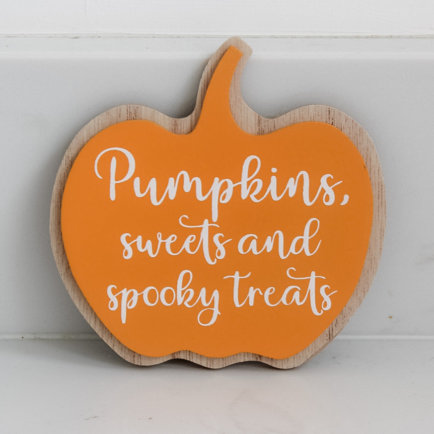 Spooky Treats Pumpkin Shaped Hanger