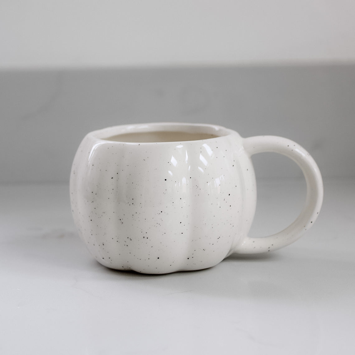 White Speckled Pumpkin Mug