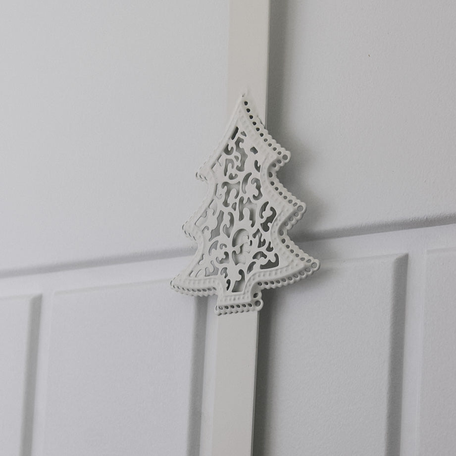 White Christmas Tree Wreath Hanger