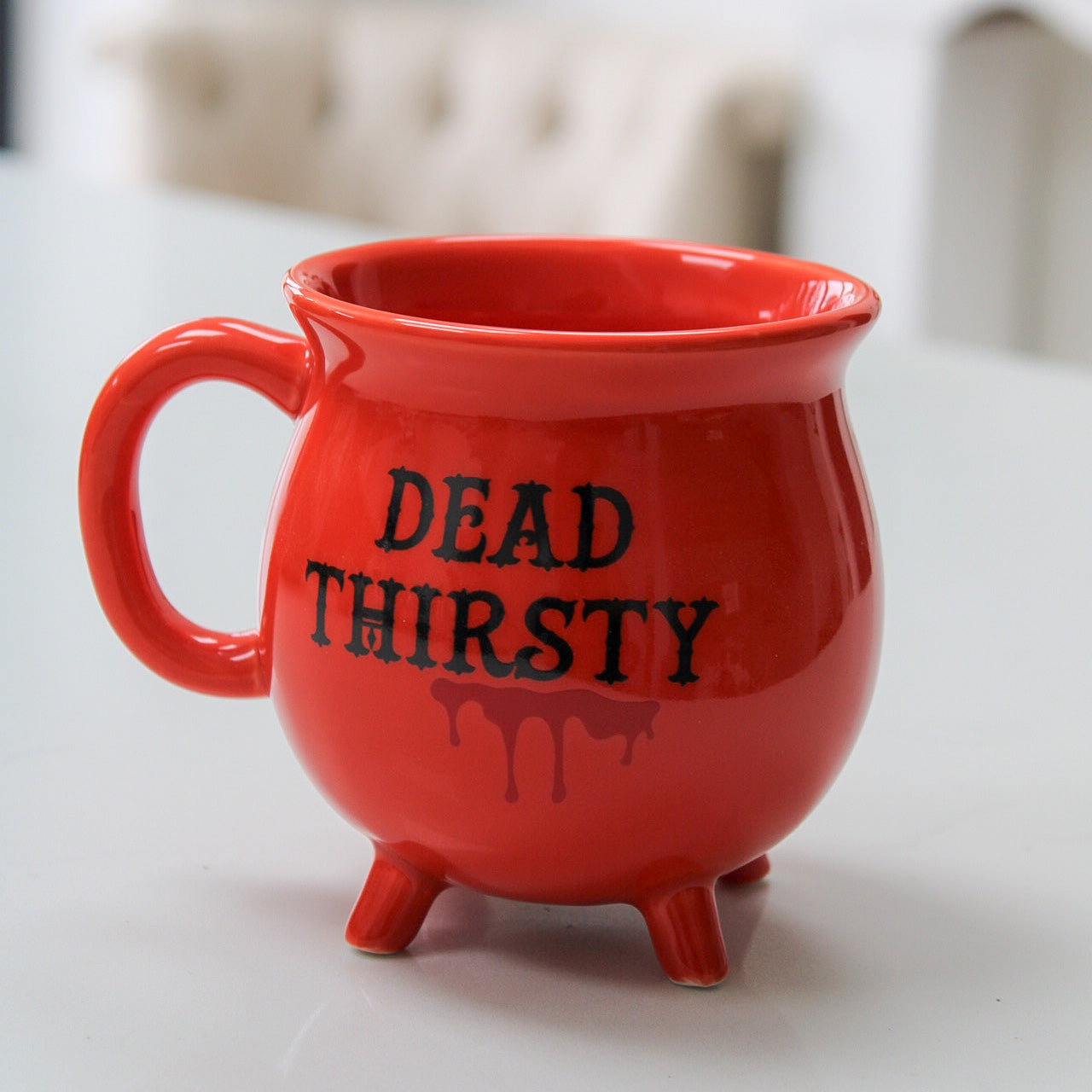 Dead Thirsty Red Cauldron Halloween Mug