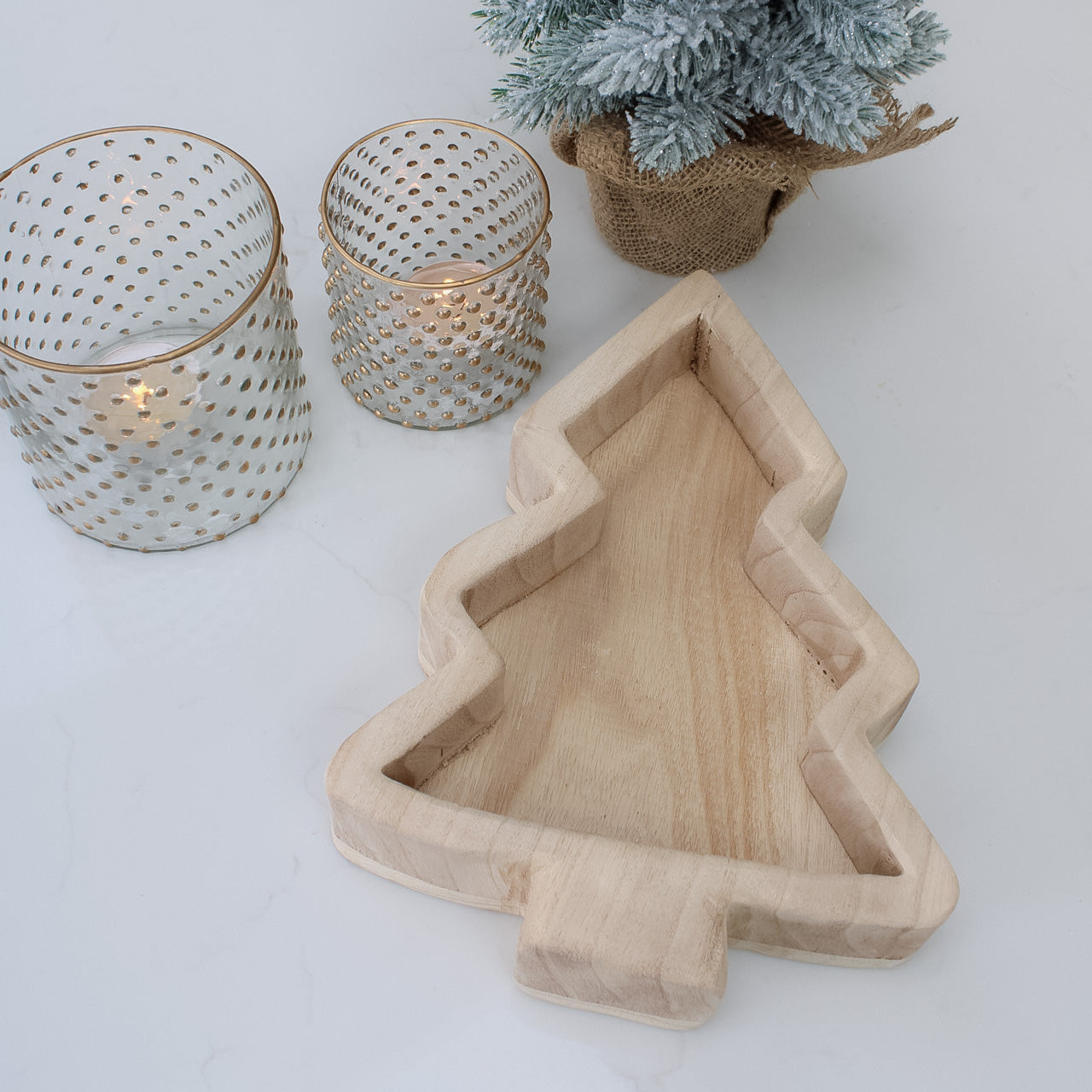 Chunky Wooden Christmas Tree Tray