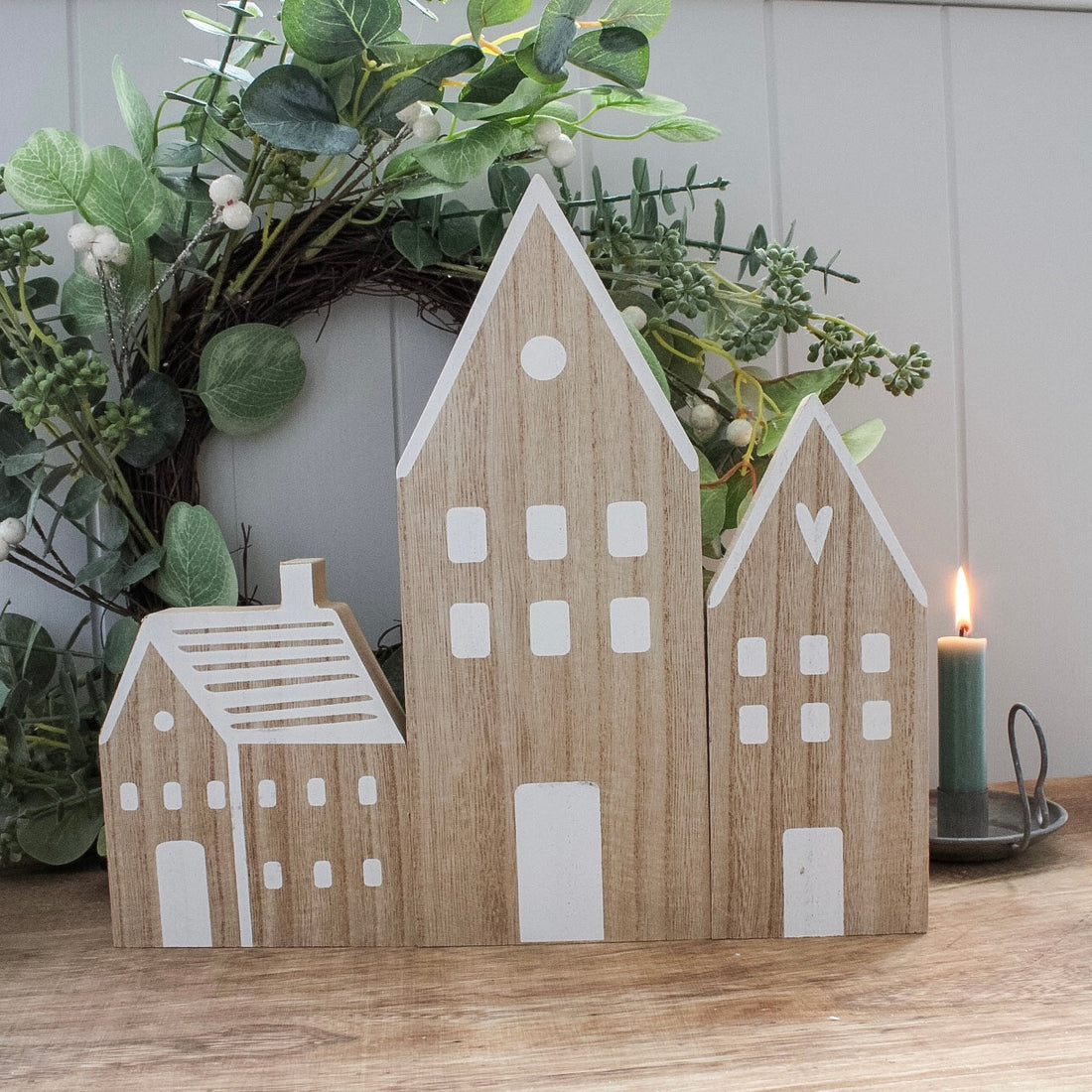 IMPERFECT - Scandi Wooden Block Houses | Set of 3