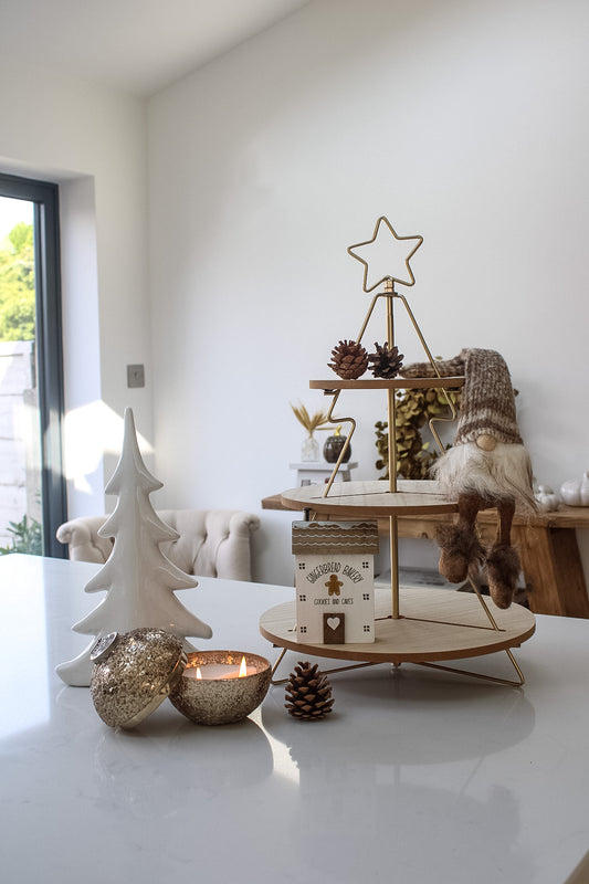 Gold Metal Christmas Tree Styling Stand