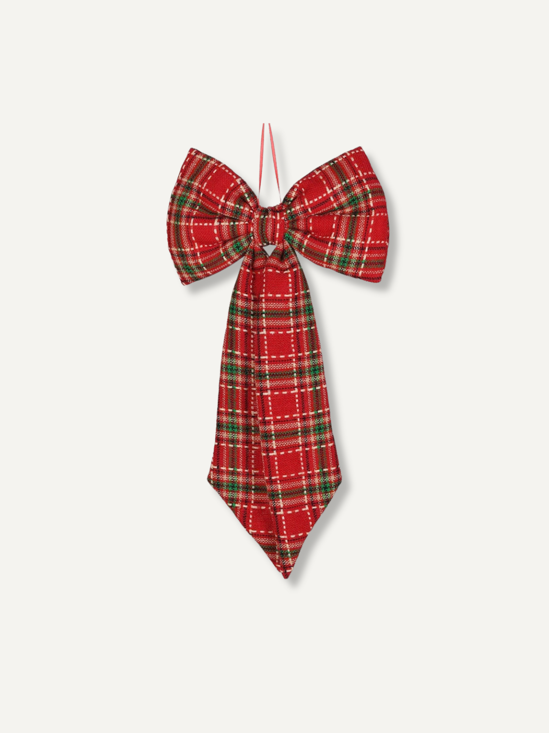 red tartan bow
