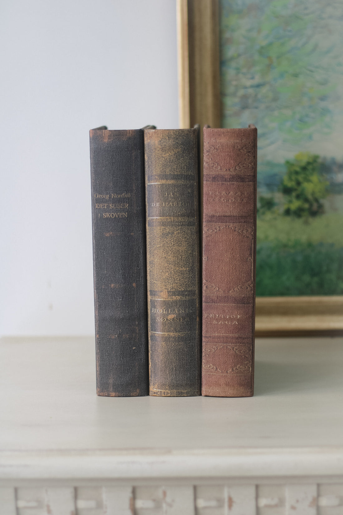 Vintage inspired storage book boxes in three different styles