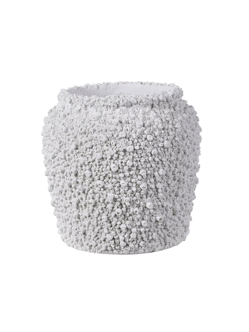 white barnacle vase