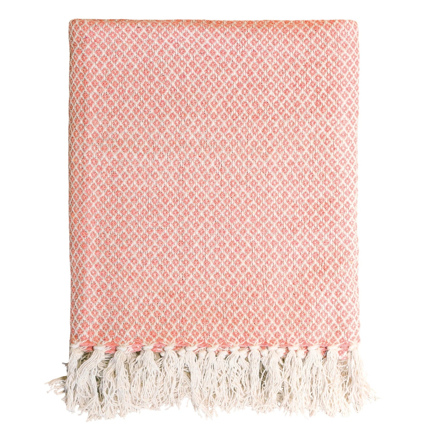 Dusty Rose Patterned Throw