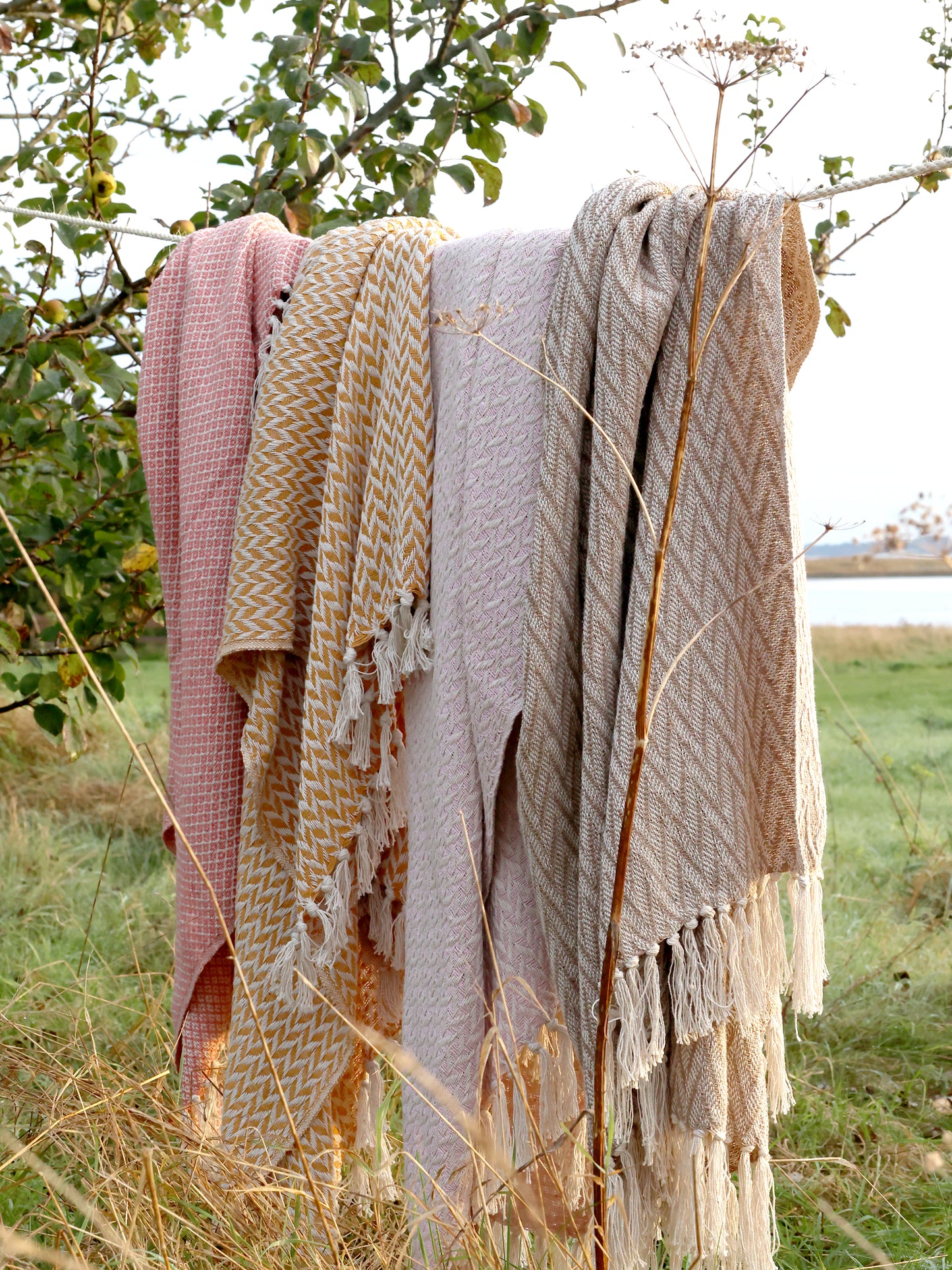 Dusty Rose Patterned Throw