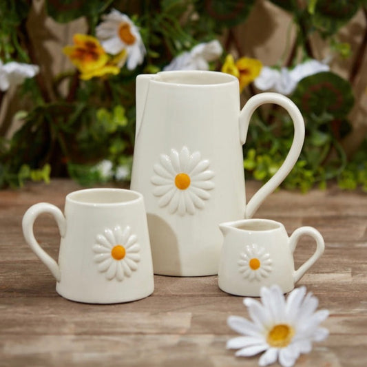 Embossed Daisy Ceramic Collection