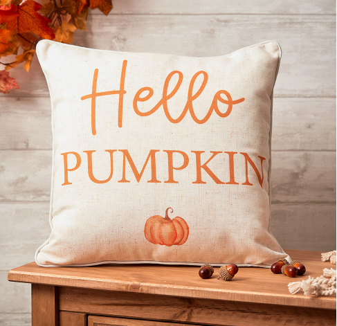 Hello Pumpkin Beige Cushion