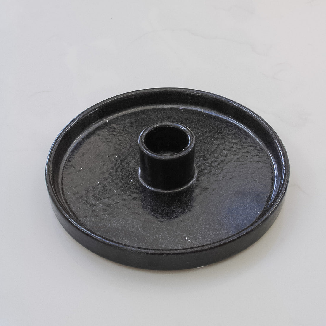 Onyx Stoneware Dinner Candle Holder