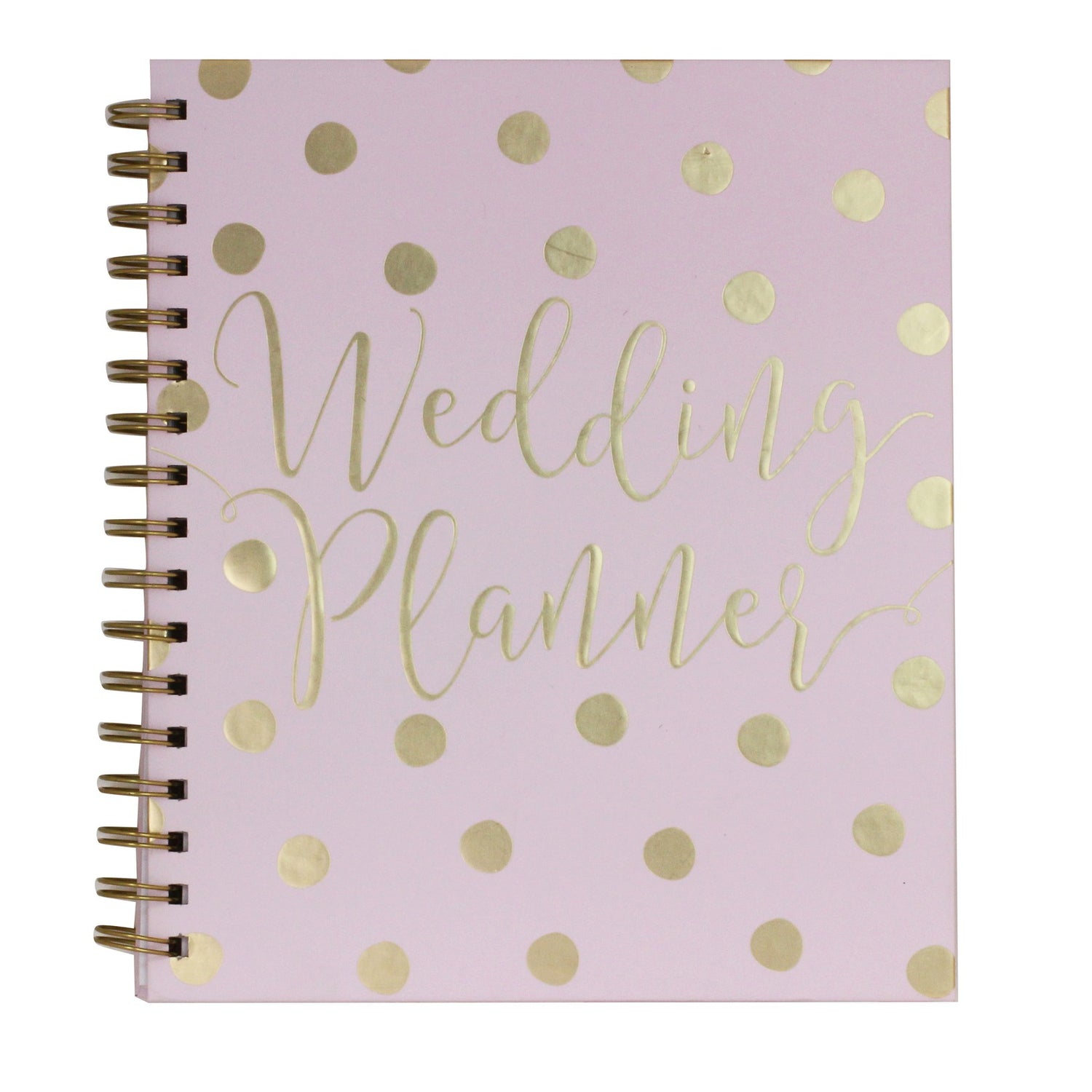Pink &amp; Gold Dotty Wedding Planner