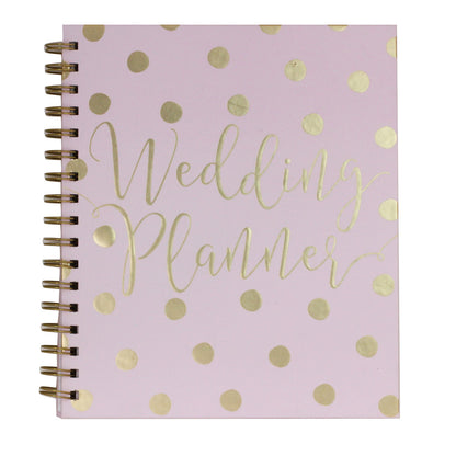 Pink &amp; Gold Dotty Wedding Planner