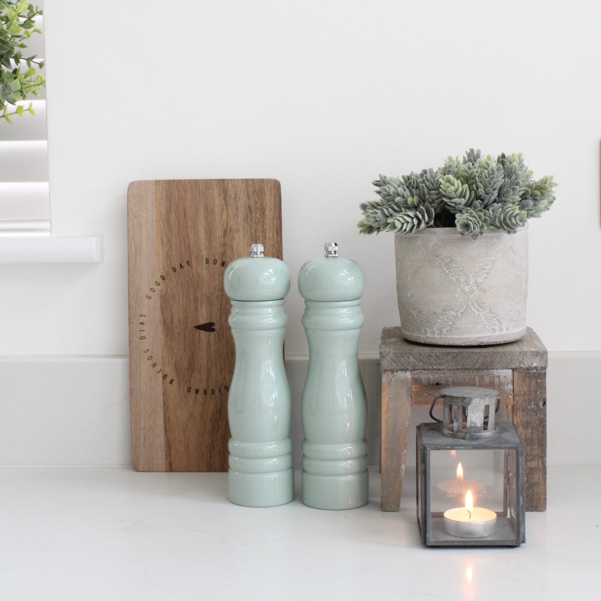 Sage Salt &amp; Pepper Mills