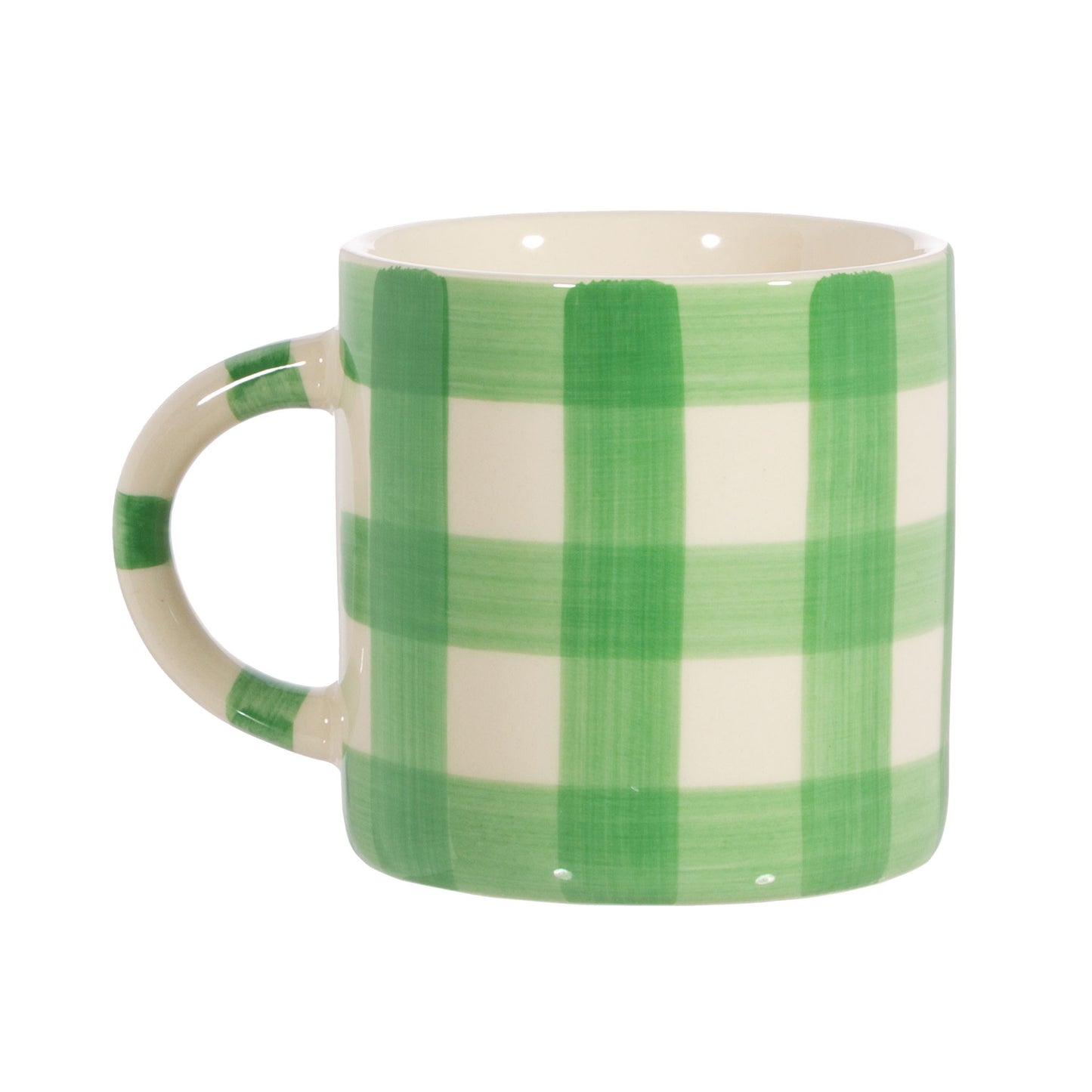 Green Gingham Mug