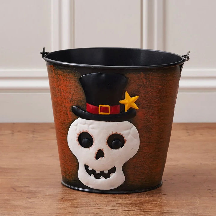 Trick or Treat Metal Bucket