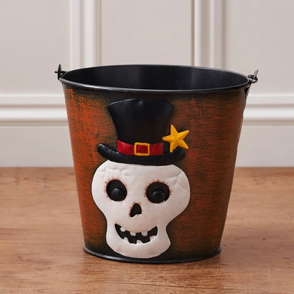 Trick or Treat Metal Bucket