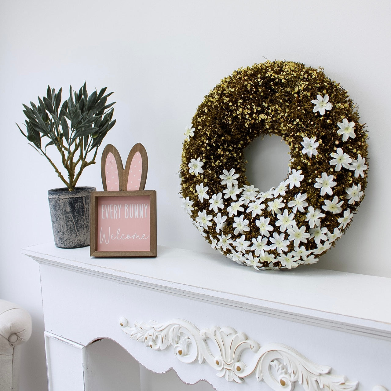 Daisy Blossom & Twig Wreath