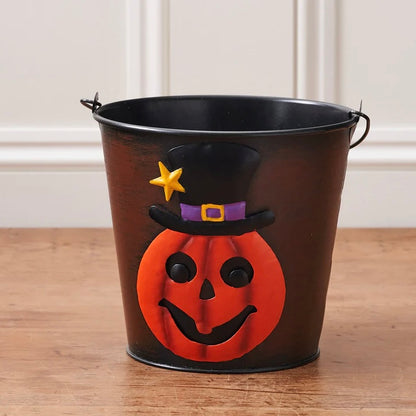 Trick or Treat Metal Bucket