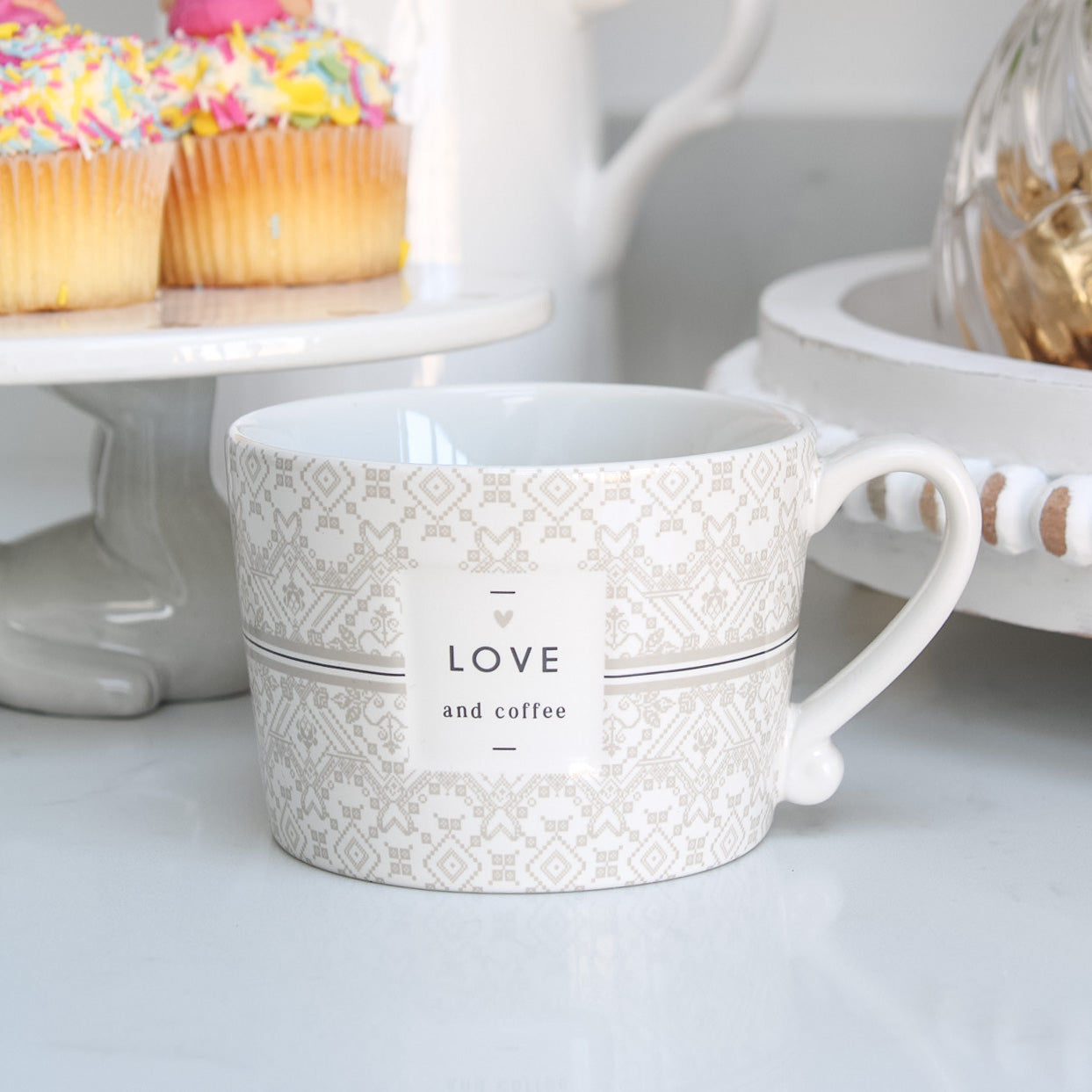 Love & Coffee Stoneware Mug