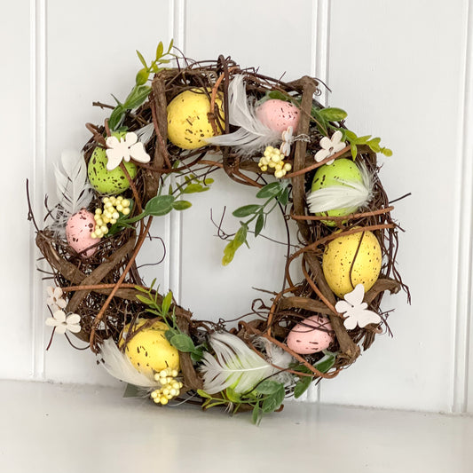 Natural Wicker Easter Egg Wreath