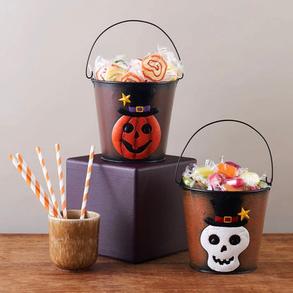 Trick or Treat Metal Bucket
