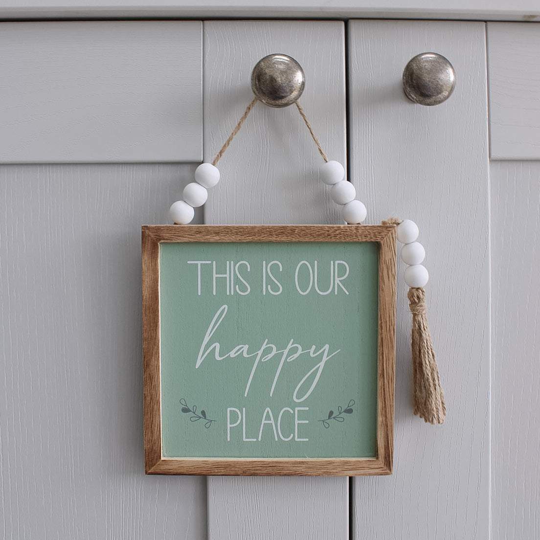 This Is Our Happy Place Beaded Sign
