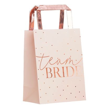 Team Bride Rose Gold Party Bags